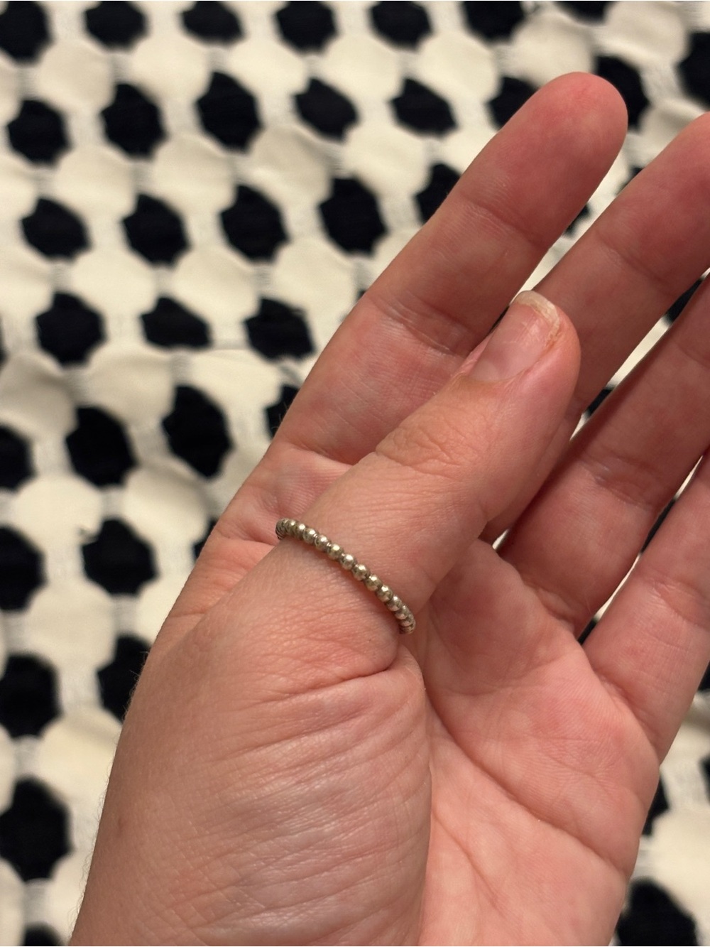 Pandora Silver Beaded Stack Ring